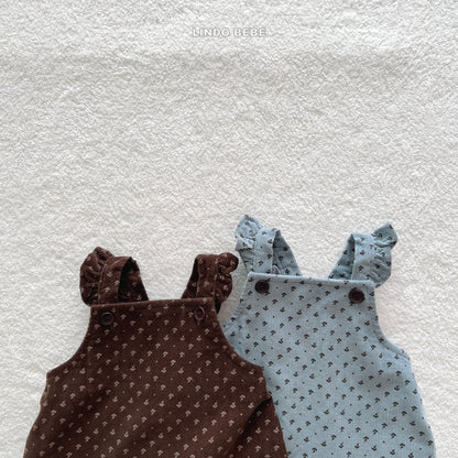 LINDO floral ruffle suspender(3-18m)