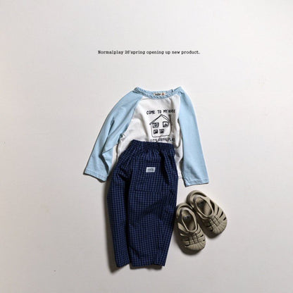 normalplay peterpan check pants (75-140cm)