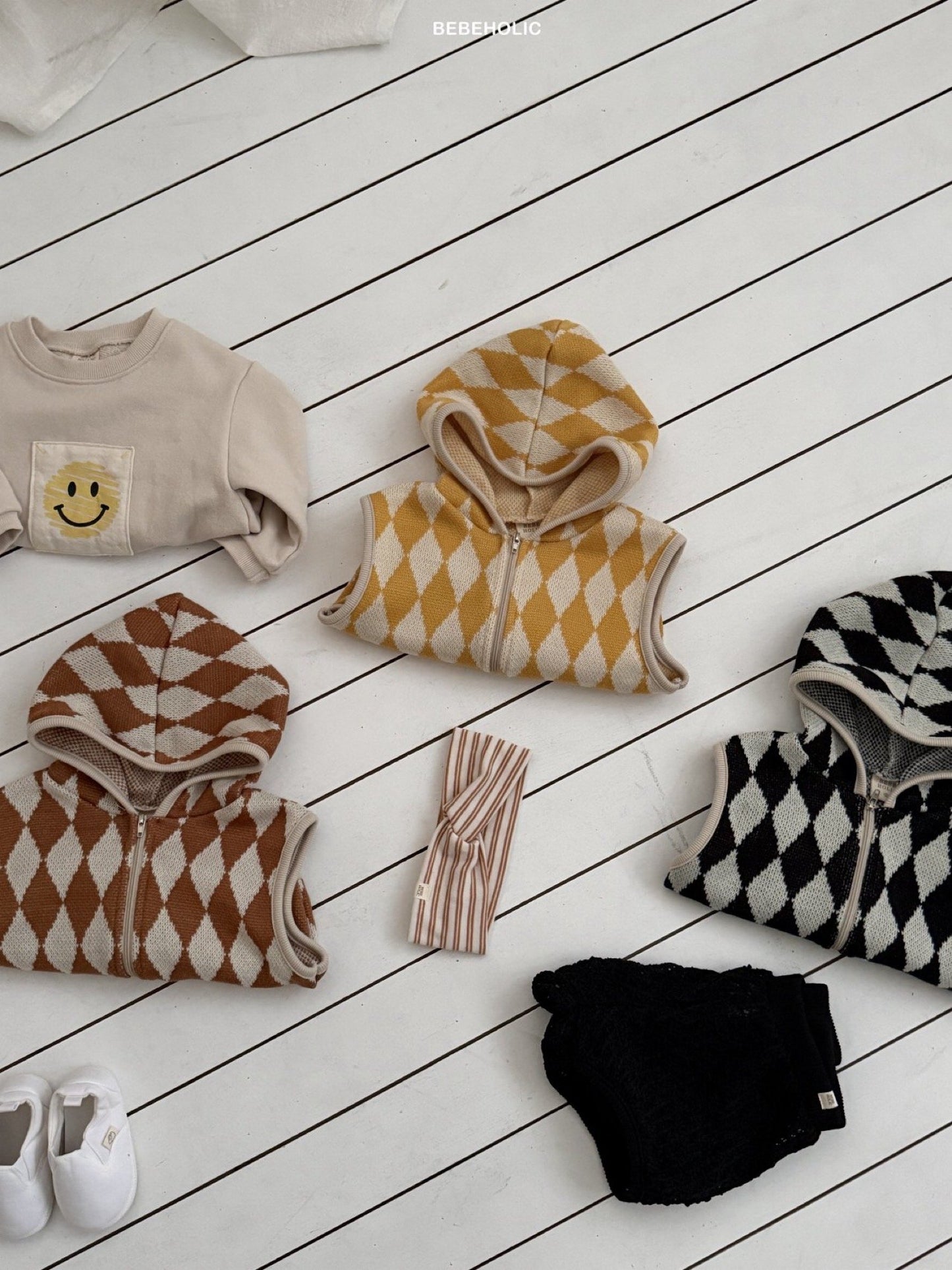 bebeholic dia hooded vest (6-18m)