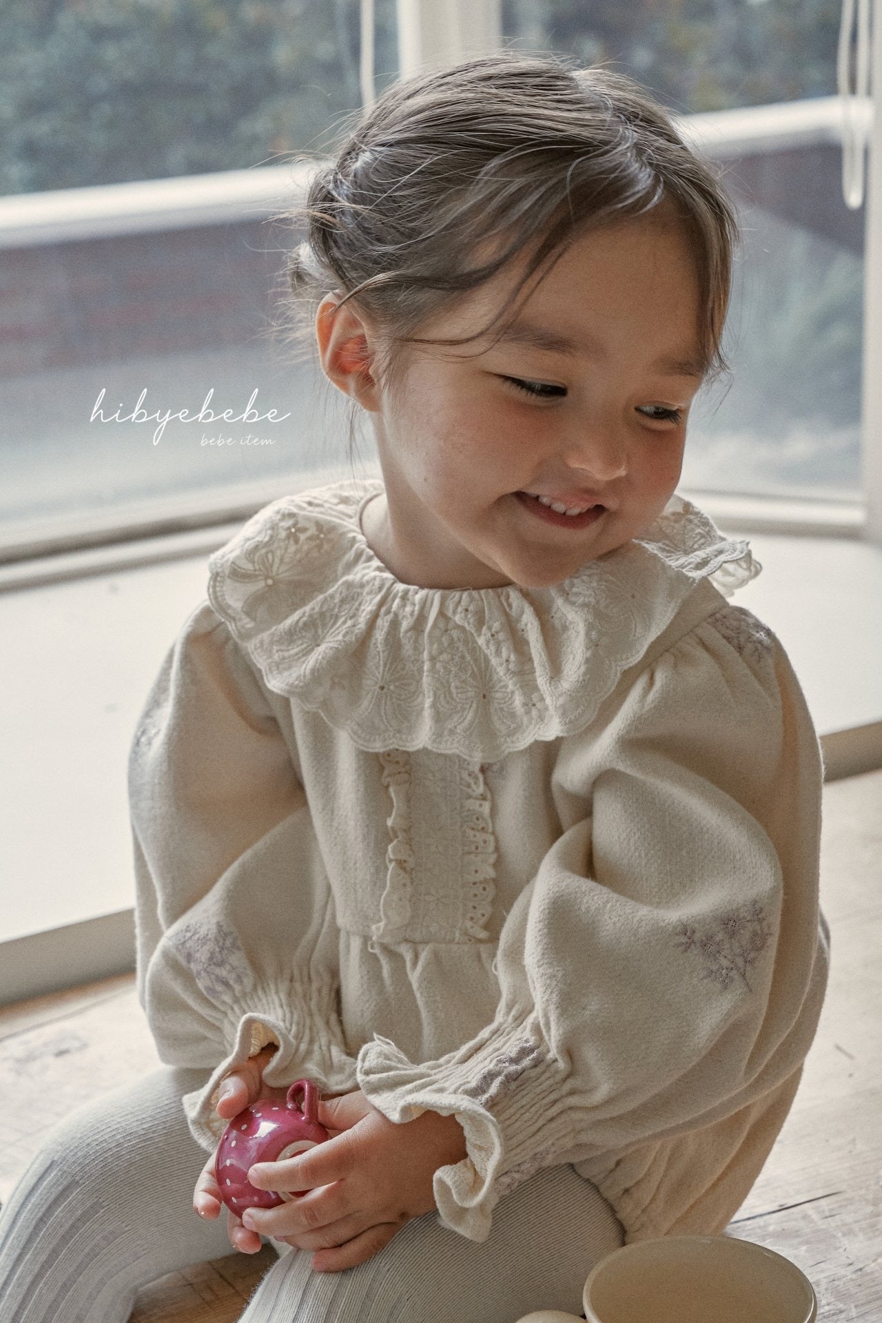 hibyebebe coco flower embroidery suit (75-90cm)