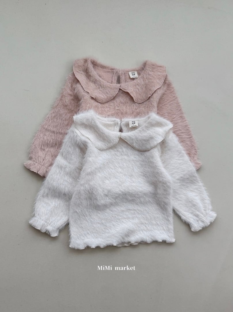 mimi market angora collar tee (70-85cm)