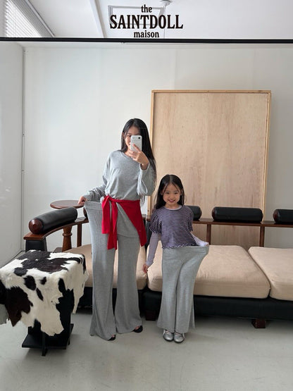 saintdoll soft boot cut pants (kids & mom)