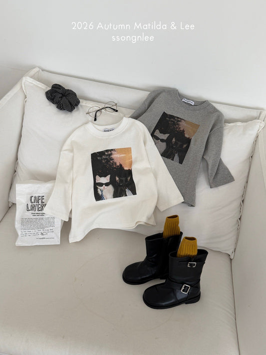 matilda&lee tie cat tee (85-165cm)