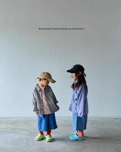 normalplay series check shirt(75-140cm)