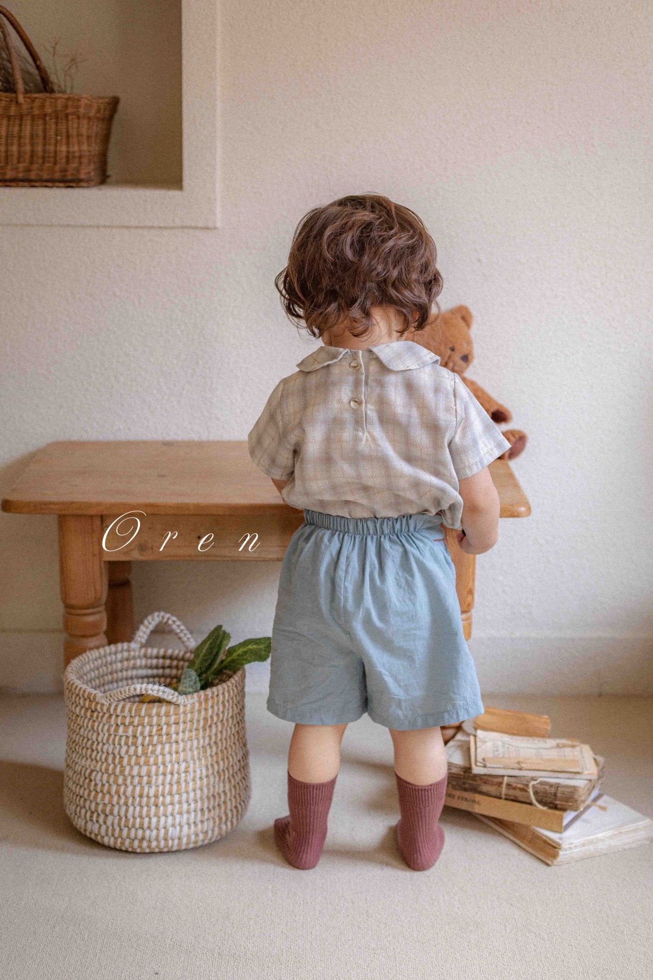 OREN elijah check color matching set up (75-100cm)