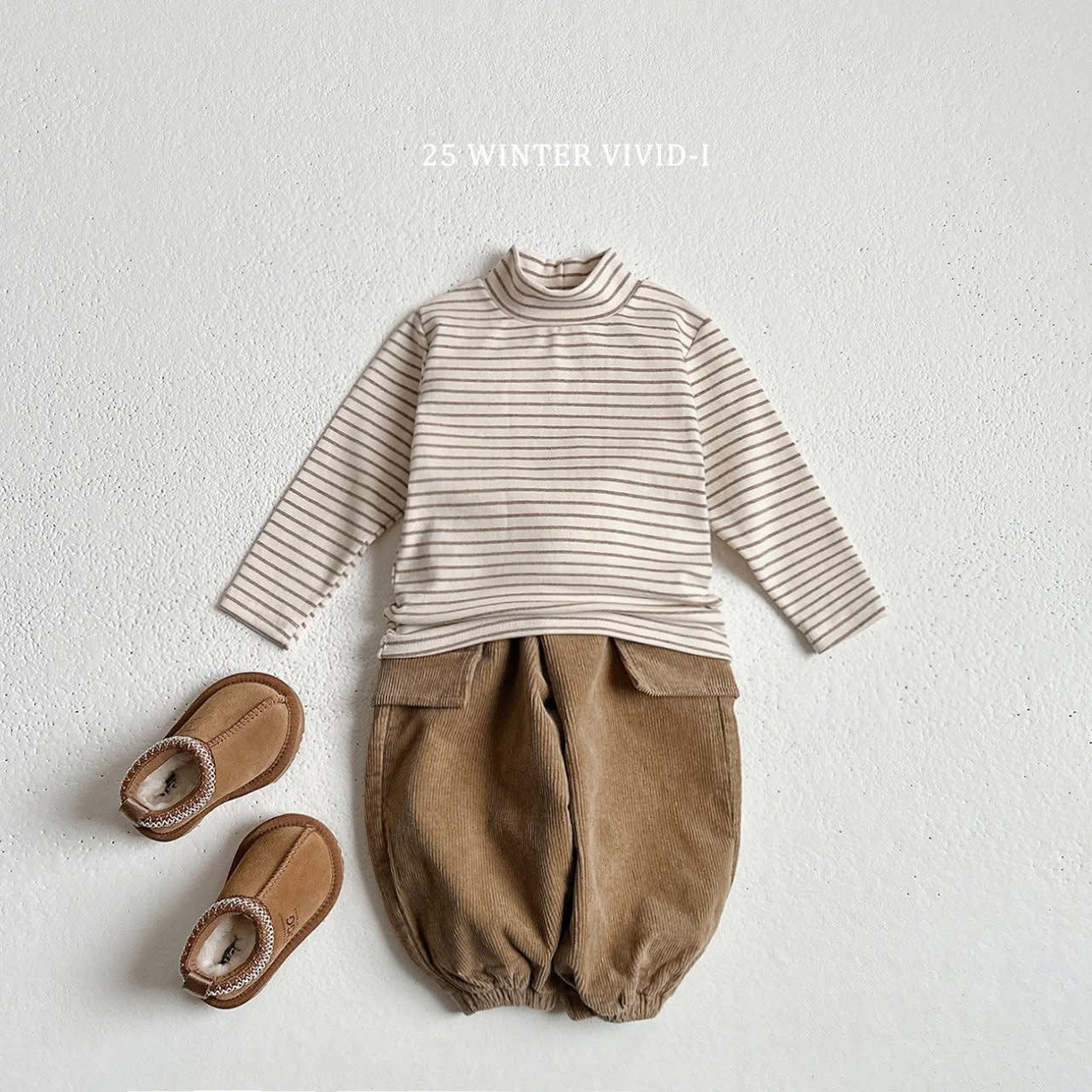 Vivid 1+1兩件裝素色條紋上衣 (75-135cm)