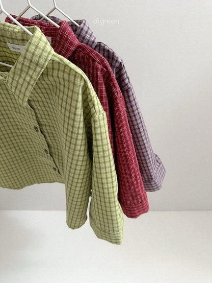 digreen picnic check shirt (85-130cm)