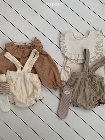 bebeholic easy waffle suspender bloomers
 (3-18m)