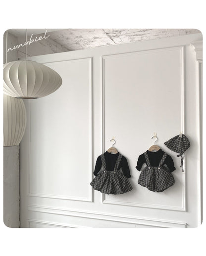 nunubiel rose romper & bonnet (3-18m)