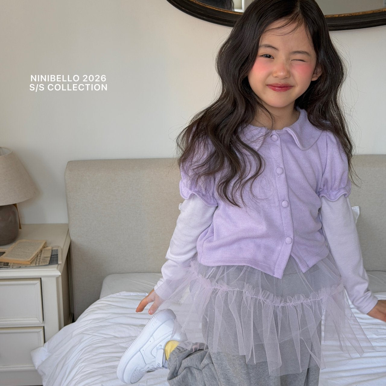 ninibello madeleine puff cardigan (80-130cm)