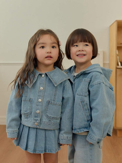 DAILYBEBE sailor denim jacket (75-145cm)