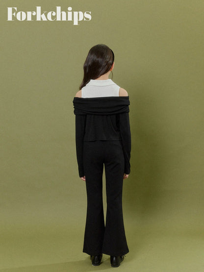 FORKCHIPS maple shoulder t-shirt (95-160cm)