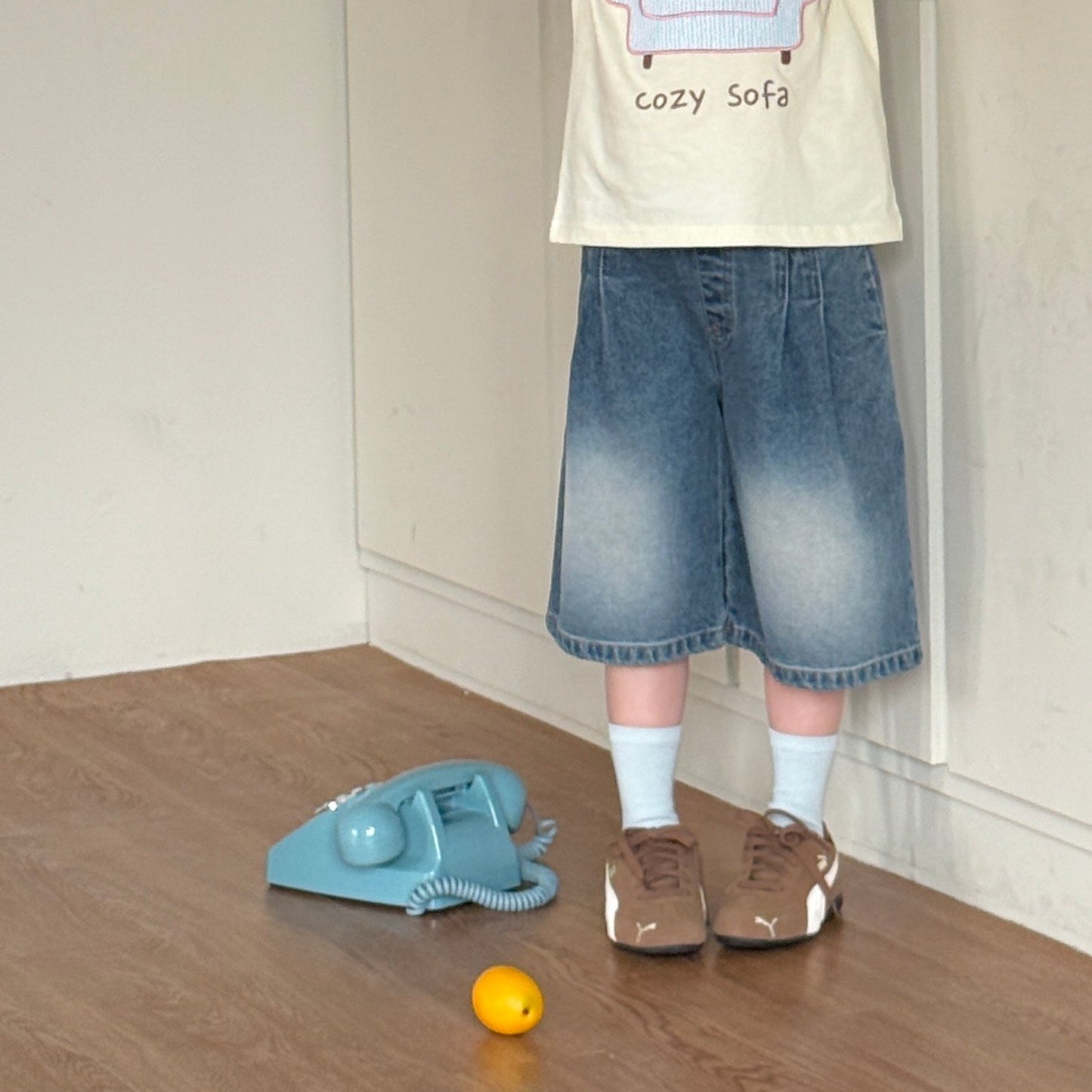 ninibello bermuda pintuck deim pants (80-130cm)