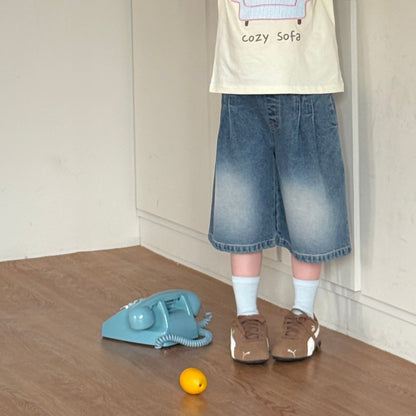 ninibello bermuda pintuck deim pants (80-130cm)
