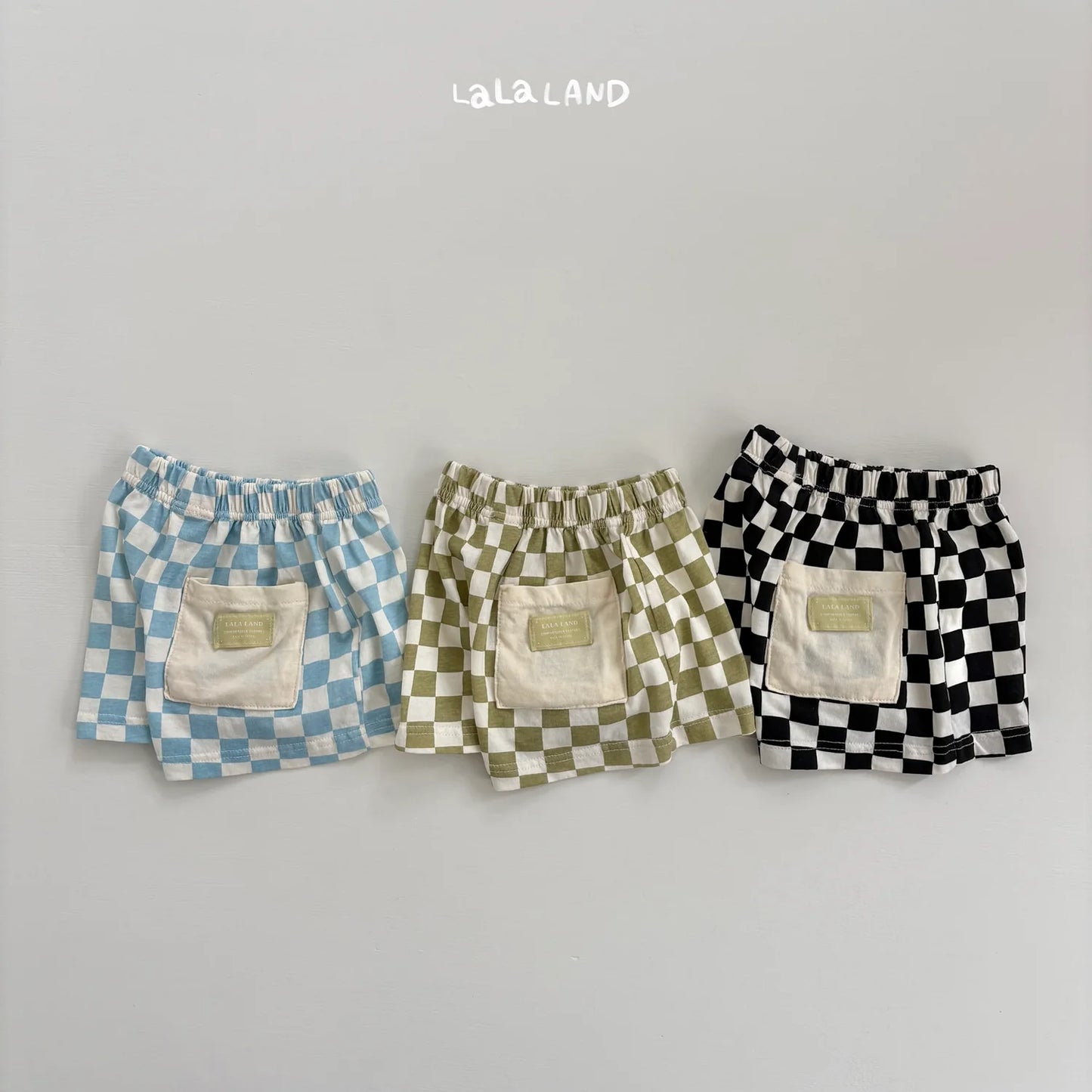 Lalaland checkerboard shorts (75-120cm)