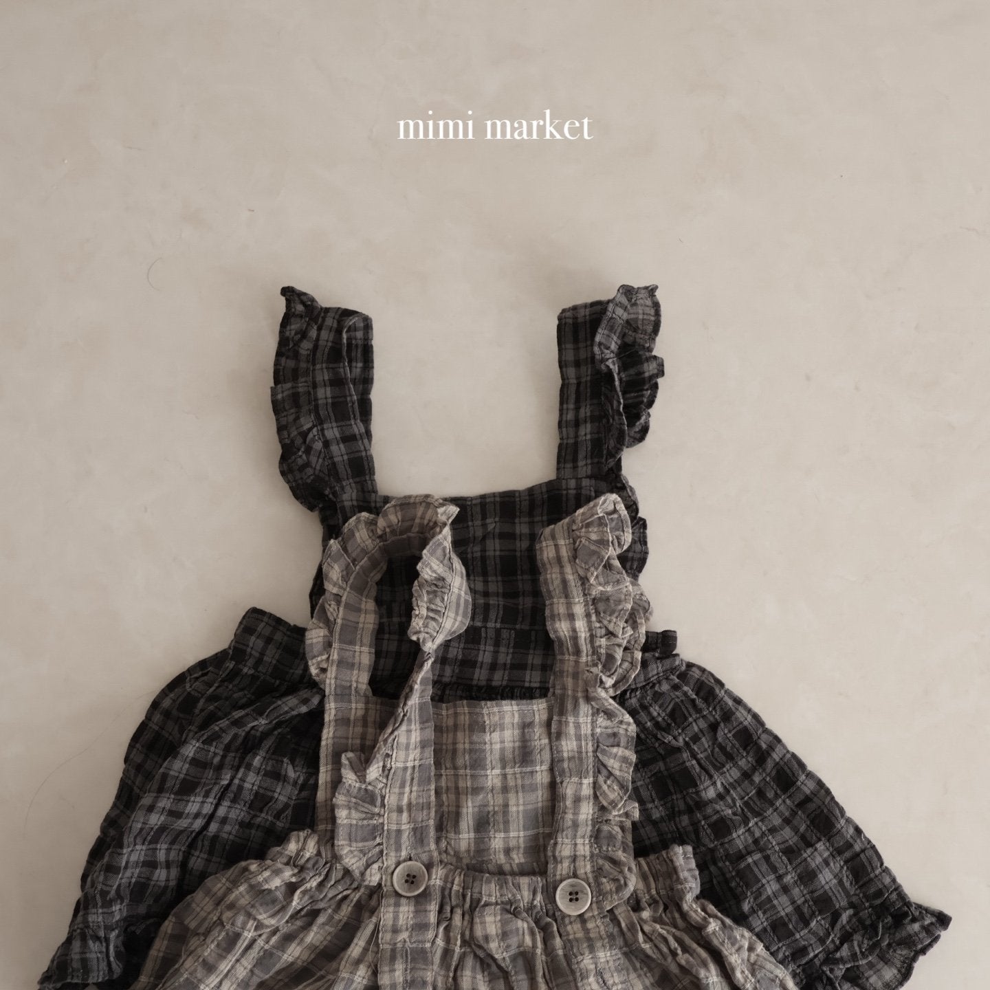 mimi market check frill suspender ops (75-90cm)