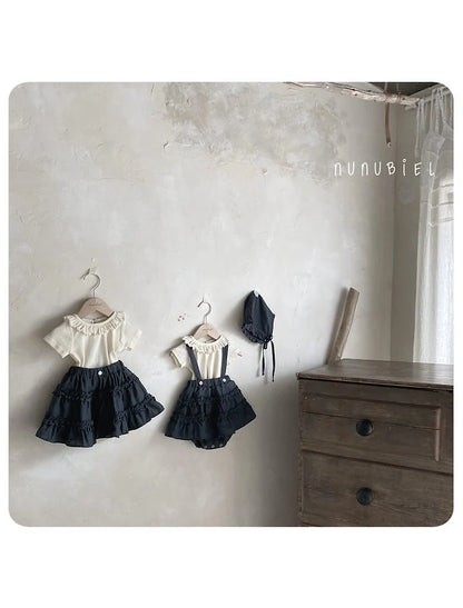 Nunubiel bebe ribbed frill t-shirt (6-18m)
