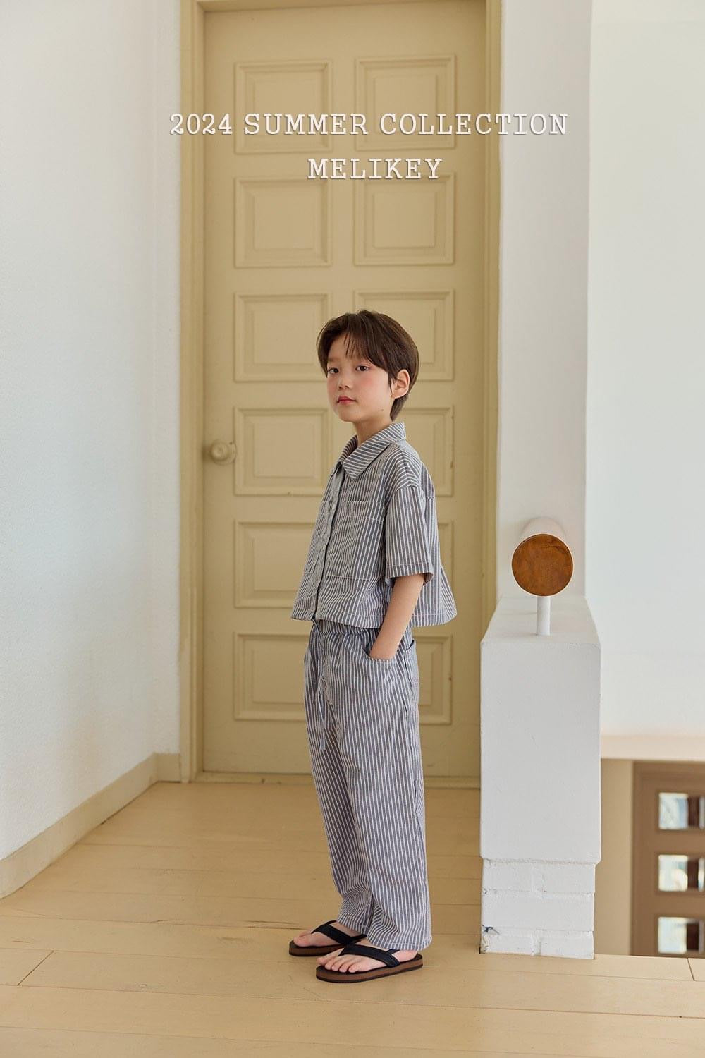 Melikey 日系直條紋長褲 (kids 85-135cm)