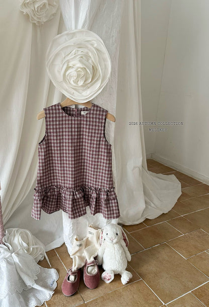 melikey check frill ops (~80-140cm)
