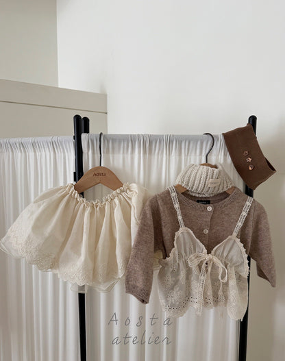 Aosta knit cashmere cardigan (~70-115cm)