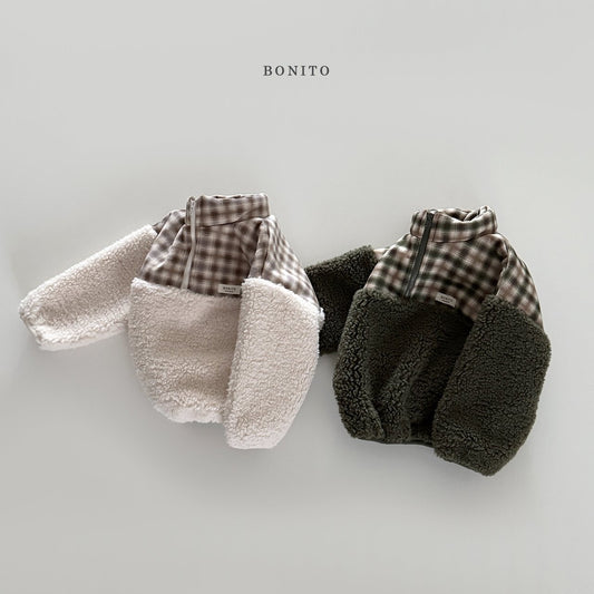 Bonito check tumbler half-zip (~80-140cm)