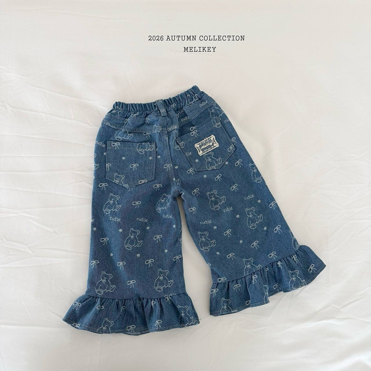 melikey bear frill denim (~80-140cm)