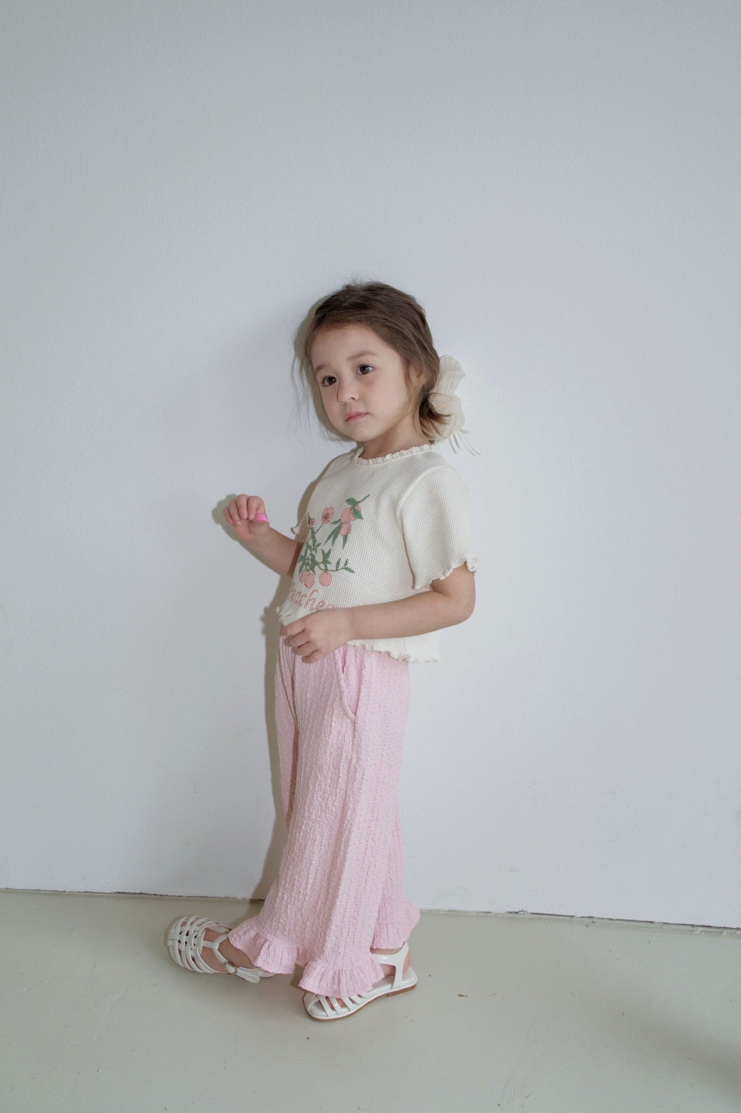momoann peach waffle tee (90-130cm)