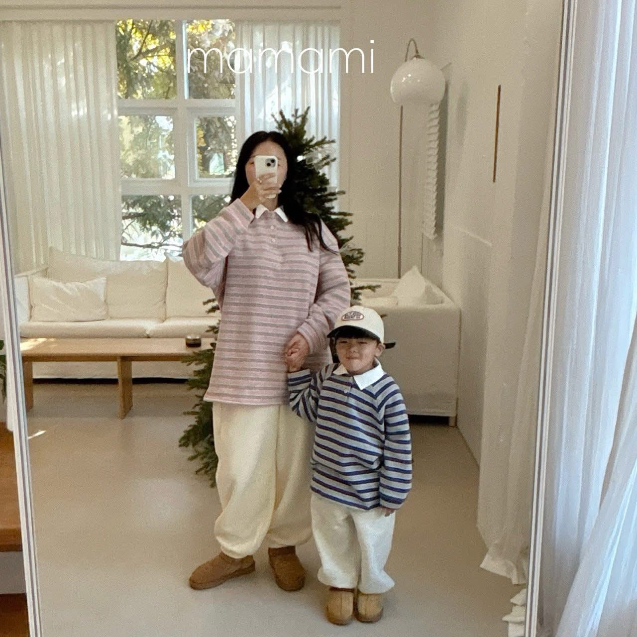 Mamami 粉藍條紋襯衫 (80-145cm)