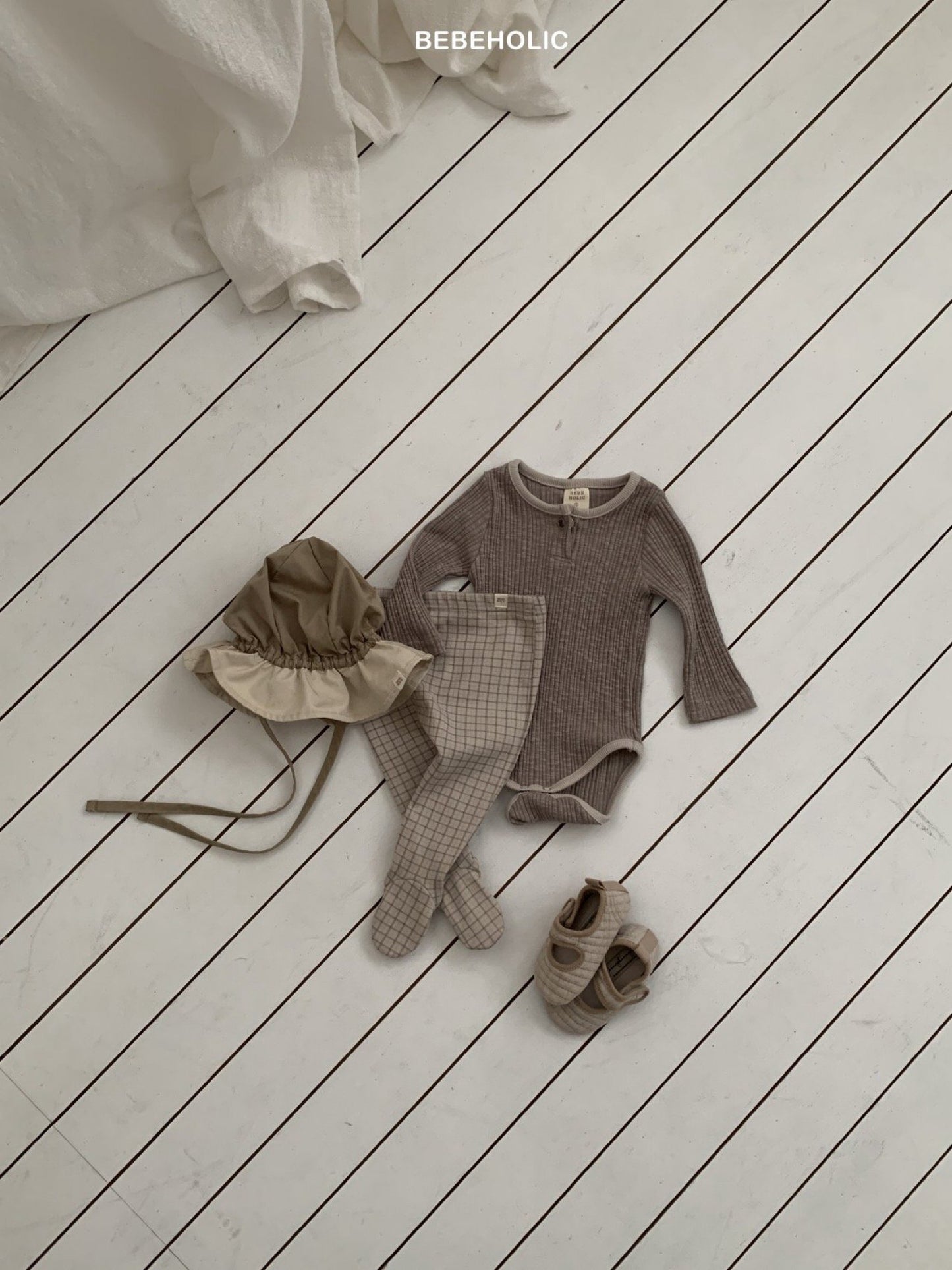 bebeholic check footed leggings (3-18m)