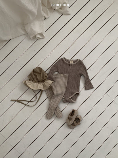 bebeholic check footed leggings (3-18m)