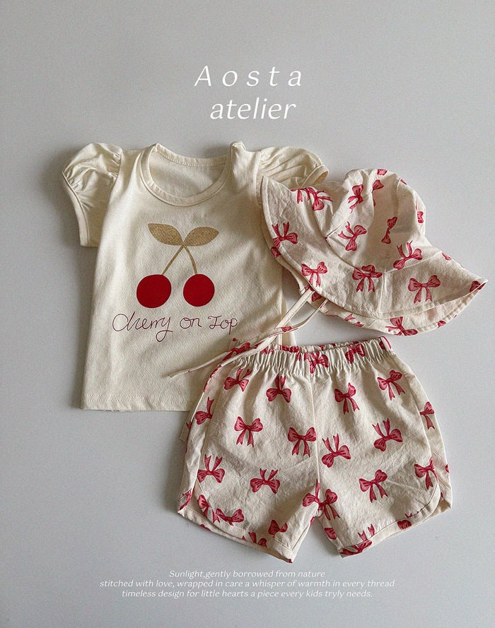 Aosta cherry puff t (70-110cm)