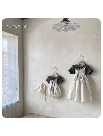 Nunubiel milga romper & bonnet (6-18m)