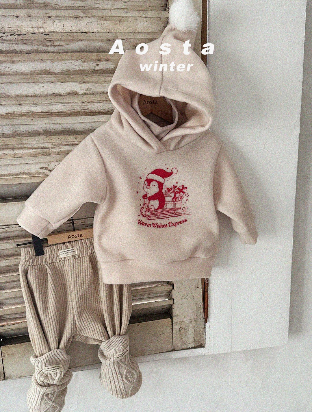Aosta winter penguin hoodie (~70-115cm)