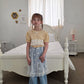 ELLYMOLLY blossom see through skirt (90-125cm)