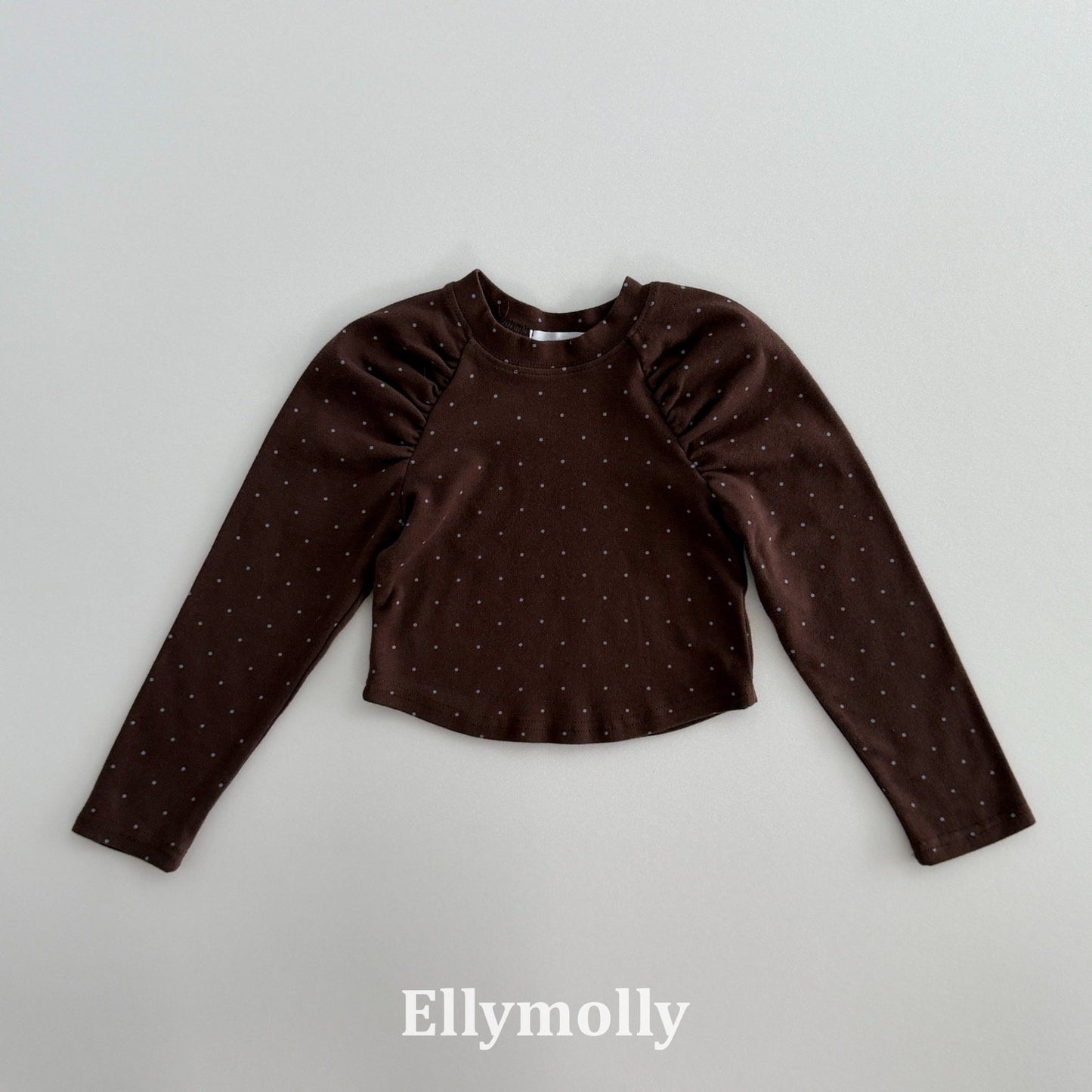 ELLYMOLLY giselle dot shirring t-shirt (90-145cm)