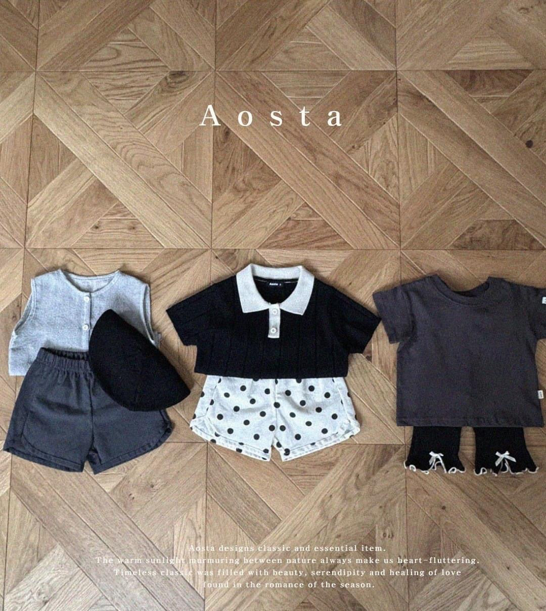 Aosta 氣質針織襯衫 (Bebe & kids ~80-115cm)