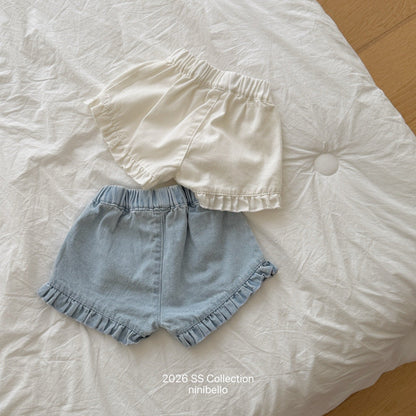 ninibello heart frill denim pants (80-130cm)