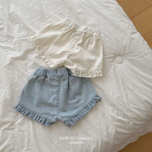 ninibello heart frill denim pants (80-130cm)