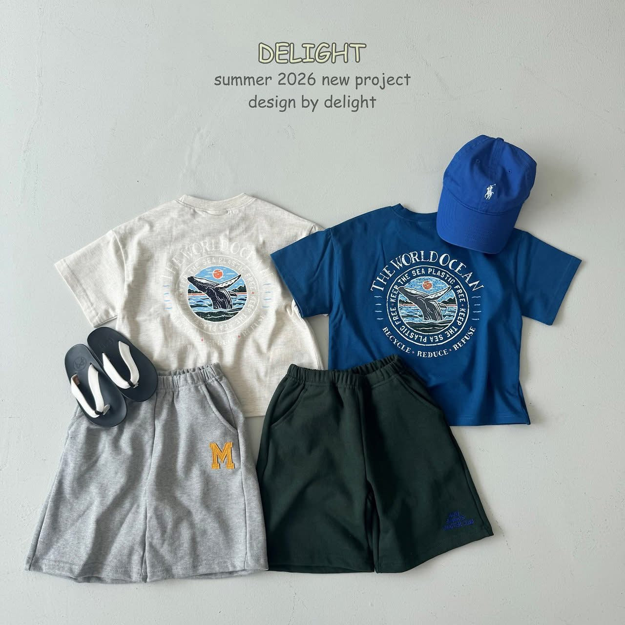 Delight 親子款The world海豚Tee (85-148cm)