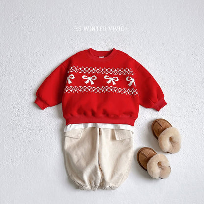 Vivid 紅白蝴蝶結上衣 (75-135cm)