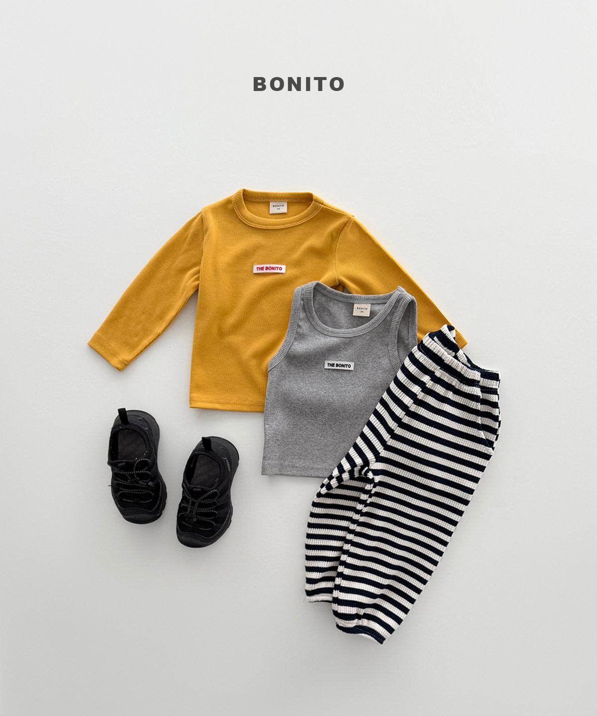 bonito waffle style jogger pant (~80-140cm)