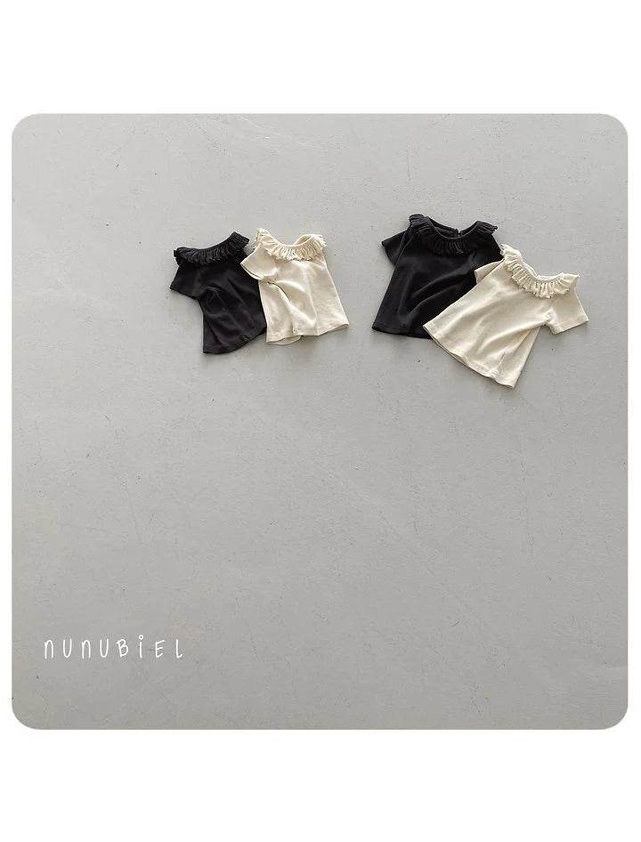 Nunubiel ribbed frill t-shirt (75-120cm)