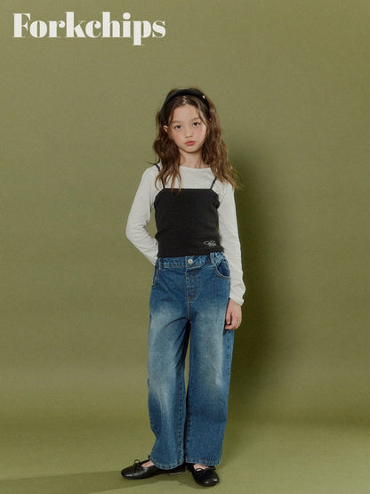 FORKCHIPS canvas denim pants (95-160cm)