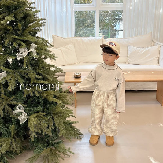 Mamami 微高領車線小標上衣 (80-145cm)