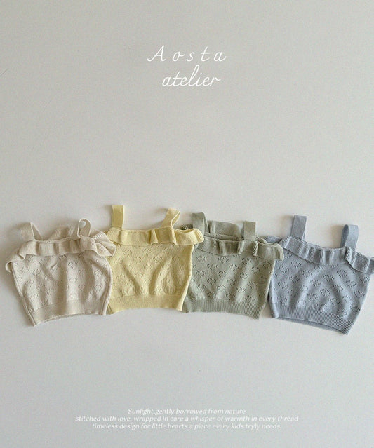 Aosta knit ruffle blouse (1-5y)
