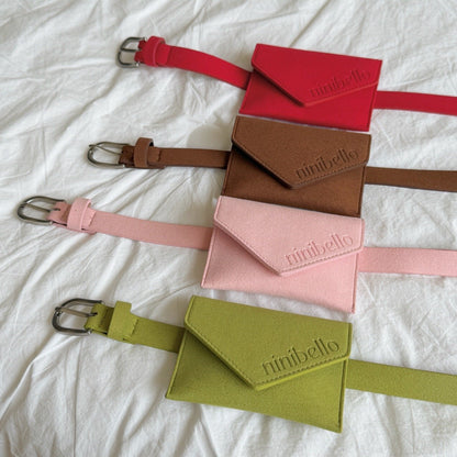 ninibello suede belt bag