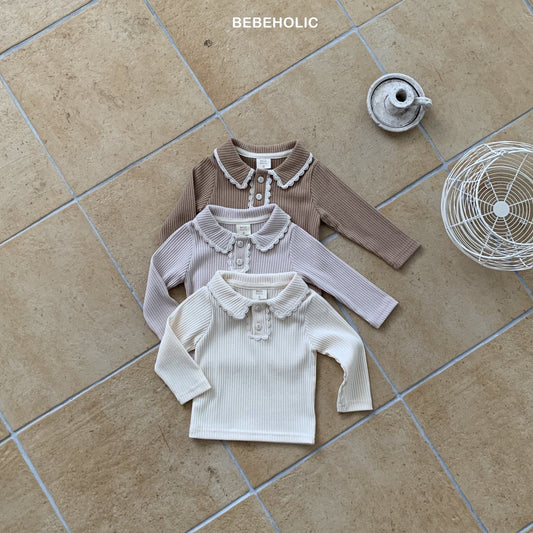 bebeholic pong pong collar tee (Bebe 3-18m)