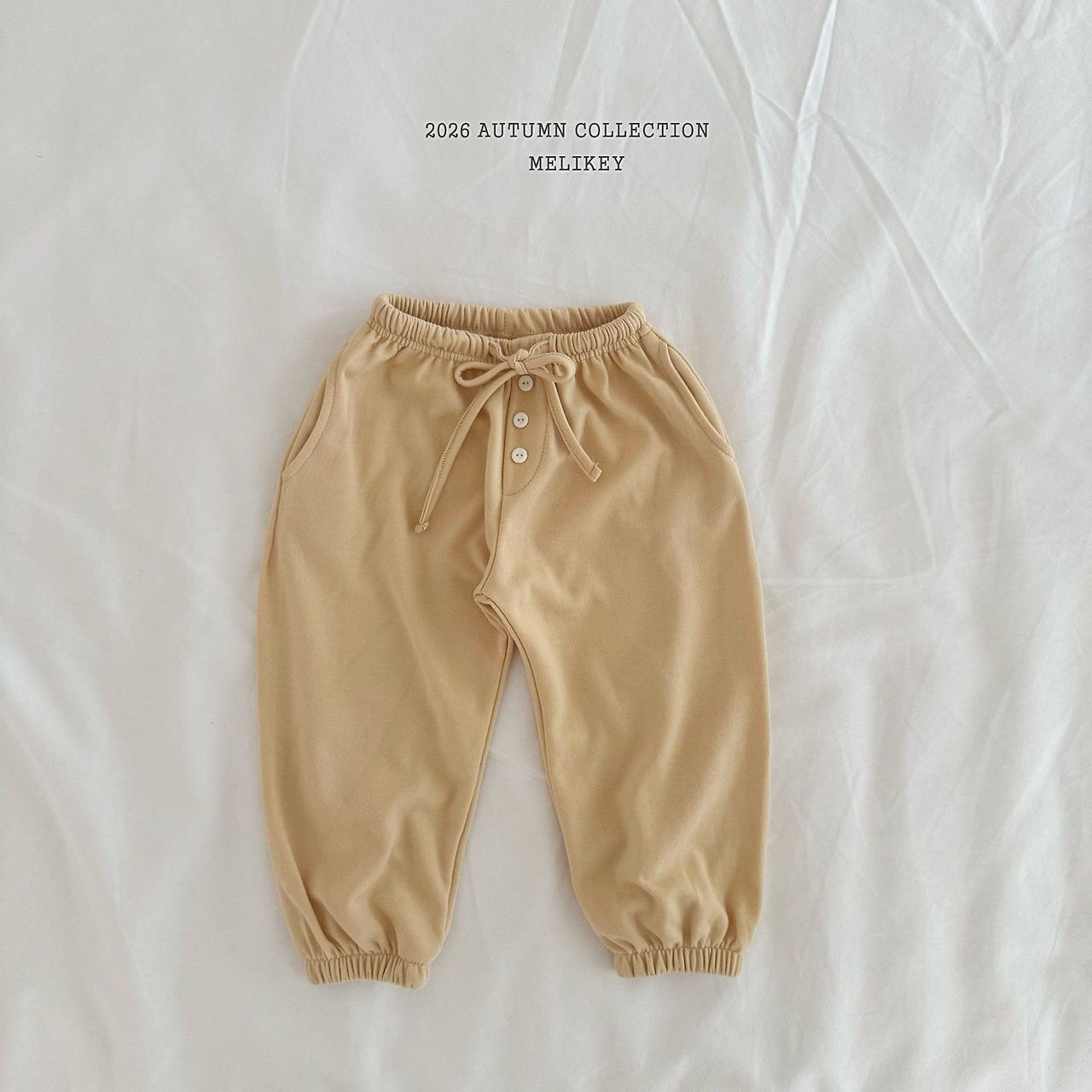 melikey button jogger pants (~80-140cm)