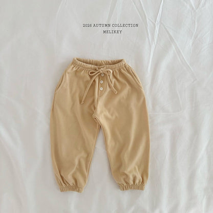 melikey button jogger pants (~80-140cm)