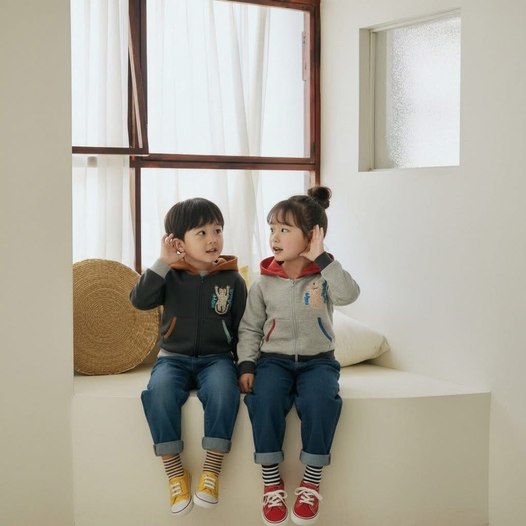 Orangemom 連帽花豹拉鍊外套 (95-140cm)